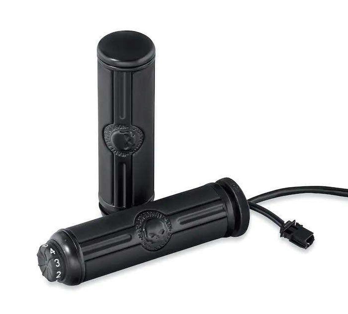 Willie G Skull Heated Grips - Throttle By Wire-56100362-Rolling Thunder Harley-Davidson