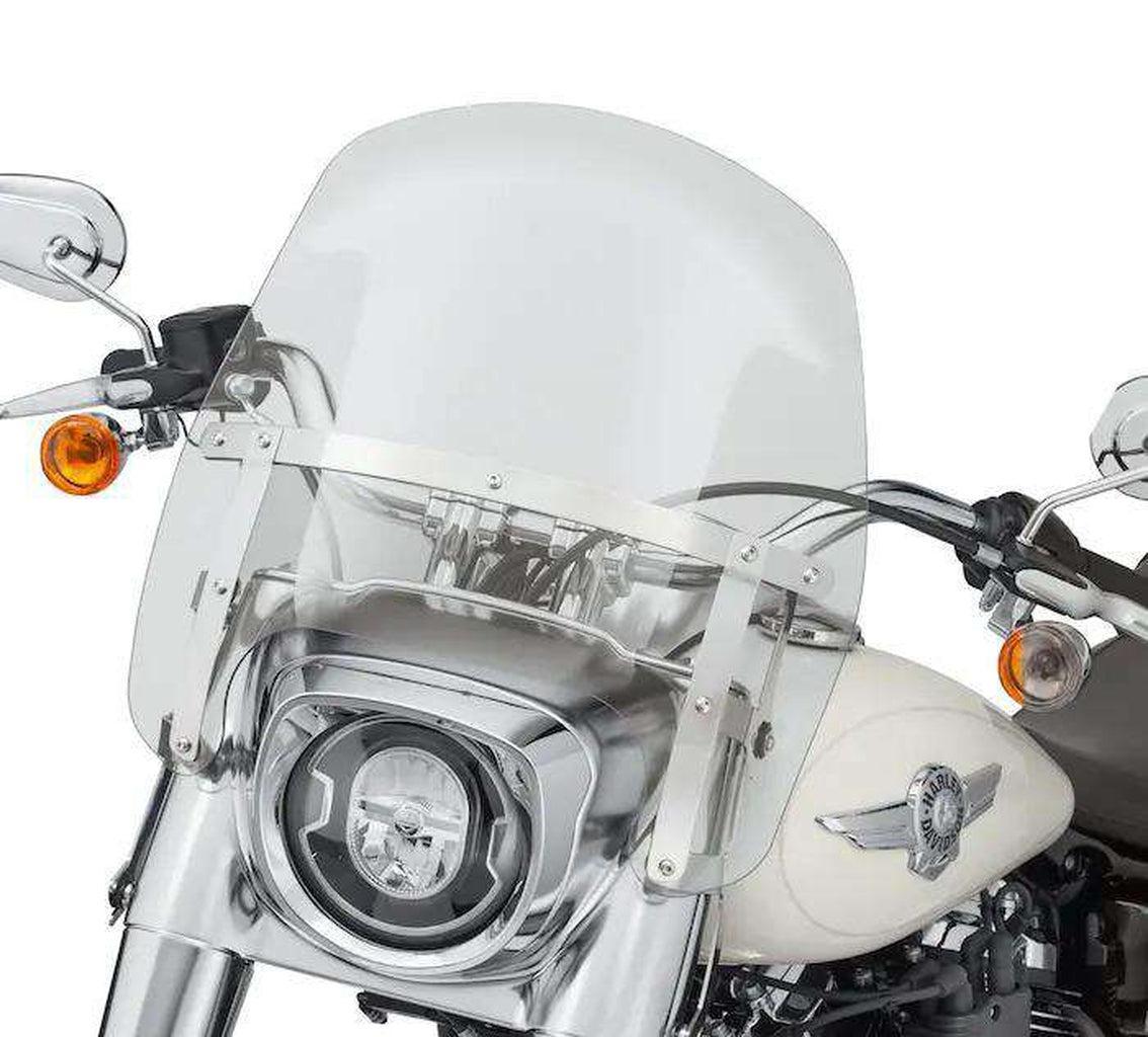 Wind Splitter Detachable Compact 15 In. Light Smoke Windshield-57400367-Rolling Thunder Harley-Davidson
